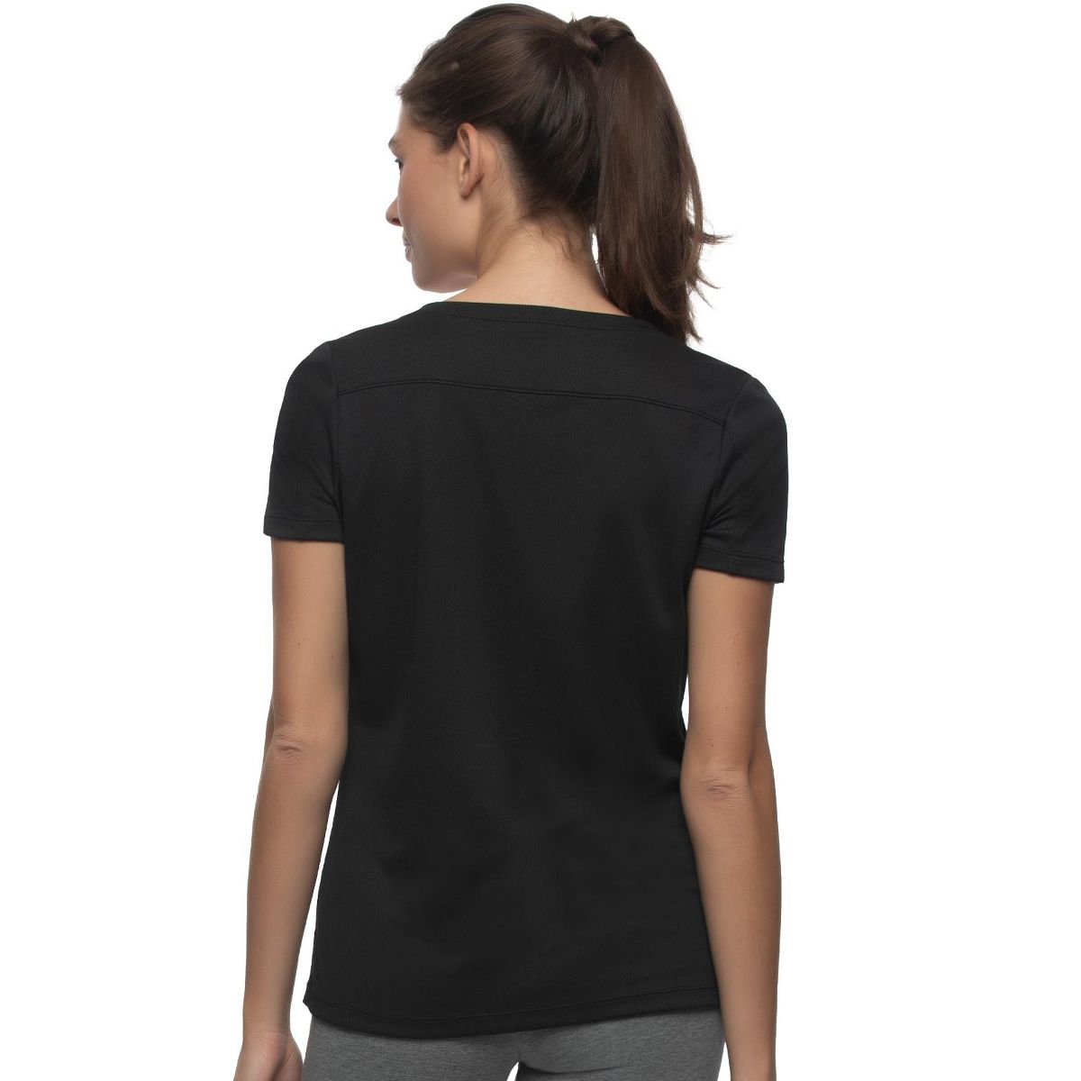 Women's Turbo Dry V-Neck Short Sleeve Tee - Moisture-Wicking, Breathable, Lightweight Mesh - Felina - thumbnail 2