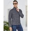 Clearlove Men's Polo Shirt Quarter Zip Up Casual Stretch Lightweight Mock Neck Knitwear - 3 of 4