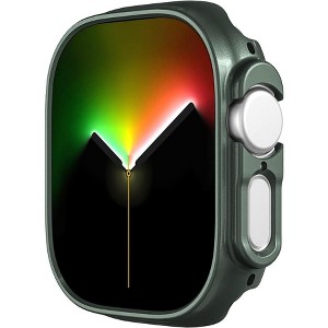 Worryfree Gadgets Full Cover Hard Bumper Case for Apple Watch Ultra 49mm Shockproof Protective Frame, Transparent - 1 of 4