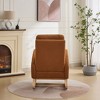 CAVINAS Rocking Chair Glider Rocking Chair with High Back and Side Pocket Accent Chair Comfy Chair for Living Room, Bedroom - 2 of 4