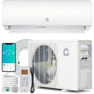 9000 BTU Mini Split AirConditioner with Heat Pump,20SEER2 WiFi Enabled Ductless AC System,Cools Heats up to 450 Sq.Ft,208-230V with Installation Kit - 1 of 4