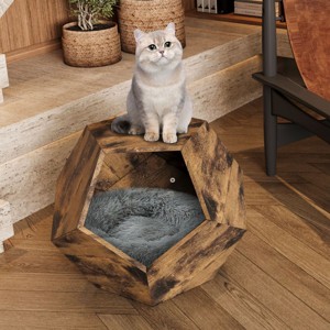 Modern Cat Kennel,Litter Box,Artificial Flower Pots,Side Tables For Couch With Storage,Multifunctional Furniture Design-Cuddlewood - 1 of 4