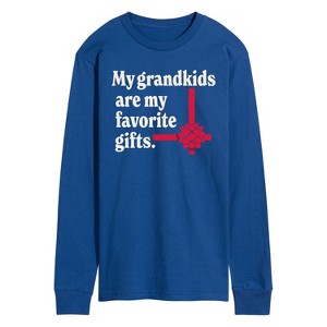 Men's - Instant Message - Grandkids Favorite Gift Long Sleeve Graphic T-Shirt - 1 of 4