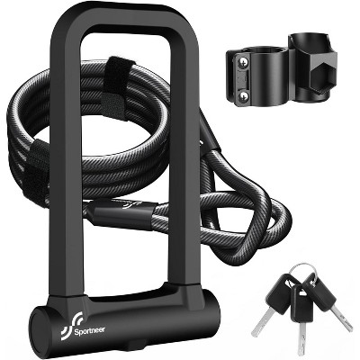 Sportneer Bike Lock: 18mm Heavy Duty Anti Theft Bike U Lock