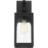 Possini Euro Design Tyne Modern Outdoor Wall Light Fixtures Set of 2 Matte Black Metal 16 1/2" Seedy Glass for Post Exterior Barn Deck - 3 of 4