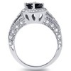 Pompeii3 1 1/4ct Black & White Diamond White Gold Engagement Ring - 3 of 4