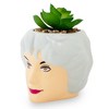 Silver Buffalo The Golden Girls Dorothy 3-Inch Ceramic Mini Planter With Artificial Succulent - 2 of 4