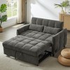 Kumasinova 52.8 Inch Loveseat Sofa,Sofa Bed with Adjustable Backrest,3 USB Ports and 2 Lumbar Pillows,Pull Out Couch  for Living Room,Apartment - 2 of 4