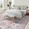 Area Rugs Living Large Room Rug 10x13, Non Slip Machine Washable Oriental Rugs, Low Pile Ultra-Thin Soft Carpet for Living Room Bedroom Dining Room - 4 of 4