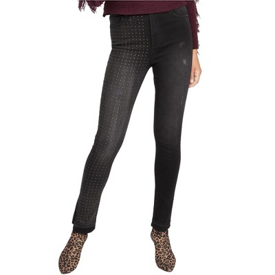 Rachel Roy Womens Studded Skinny Fit Jeans