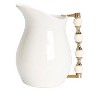 White Pitcher with White and Gold Beaded Handle - 4 of 4