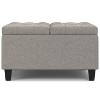 CAVINAS 30"W Square Ottoman Bench with Storage,Small Ottoman Bench with Wood Framework,Upholstery Ottoman for Living Room Bedroom Office - 4 of 4
