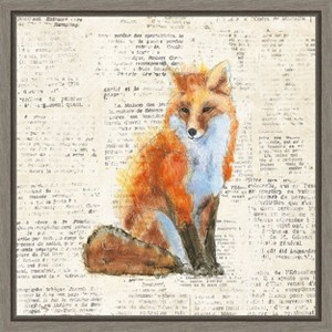 Amanti Art Into the Woods IV no Border (Fox) by Emily Adams Canvas Wall Art Print Framed 16-in. x 16-in. - 1 of 4