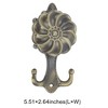 Unique Bargains Curtain Holdbacks Windmill Design Hooks Zinc Alloy 5.51"x2.56" 1Pair - 3 of 4