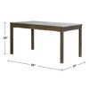 NAYSAYE Patio End Table Caladesi Grey Washed Rectangular Wood Dining Table for 6 with Parasol Hole for Outdoor Use, Gray, 59"*31"*29" - 2 of 4