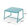 3-Piece Outdoor Patio Chat Set, Modern Slatted Chairs and Metal Side Table with Matte Black Finish, Balcony Conversation Seating -The Pop Home - 4 of 4