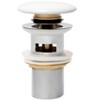 ALFI AB8056-W White Ceramic Mushroom Top Pop Up Drain for Sinks with Overflow - 3 of 4