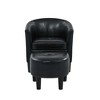 Sapphtopaz 1pc Retro Design-Inspired Accent Chair Upholstered Lounge Chair with Ottoman, Round Backrest Living Room Chair Compact Chair - 2 of 4