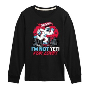 Boys' - Hot Wheels - I'm Not Yeti For Love Long Sleeve Graphic T-Shirt - 1 of 4