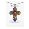 Anna-Kaci Colorful Stained Glass Rhinestone Cross Pendant Necklace Gift Message Card & Envelope Faith Jewelry Gifts - 2 of 4