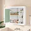 SEVOBAL Bathroom Storage Cabinet Wall Mounted Medicine Cabinet with Mirror Soft Closing Hinges, White, 29.52"*7.12"*28.74" - 2 of 4