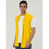 Lars Amadeus Men's Casual Open Front Sleeveless Irregular Hem Cardigan Vest - 3 of 4