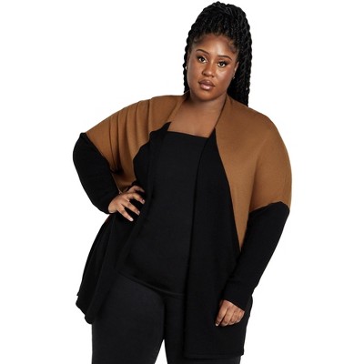 Avenue Women's Plus Size Splice It Cardigan