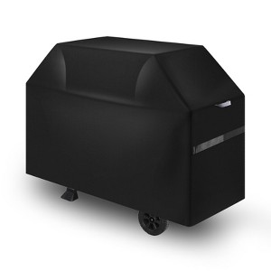 VEVOR Grill Cover, 65 inch BBQ Covers for Outdoor Grills,Fade Resistant, Weather Resistant Heavy Duty 600D Polyester,with Hook-and-Loop Straps, Black - 1 of 4