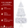 White Artificial Christmas Tree with PVC Branches, Durable Iron Base, Full Lifelike Design, Ideal Holiday Décor for Home and Office - 2 of 4