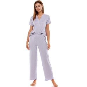 Henley Rib Top/Pants Set Henley Rib Top/Pants Set