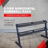 Body Solid 2 Tier Horizontal Dumbbell Rack with Heavy Gauge Steel Construction and Welded Tubing Feature for Sports and Workout Equipment - 2 of 4