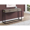 Modern Laminate Console Table with 2 Drawers & Black Metal Frame for Entryway, Living Room & Bedroom - 2 of 4