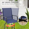 Outdoor Swivel Bar Stools Set of 2, Patio Swivel Bar Stools Chair, All Weather High Back and Armrest Patio Chairs for Deck Lawn Garden Backyard - 4 of 4