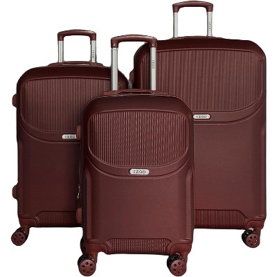 IZOD Regina Expandable ABS Hard shell Lightweight 360 Dual Spinning Wheels and Combo Lock 3-Piece Luggage Set