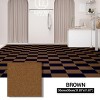 SEVOBAL 1 pc Carpet Tiles 12" Self Adhesive Non Slip Easy Install for Home Office Bedroom Kitchen, Brown, 11.7"*11.7"*0.16" - 2 of 4