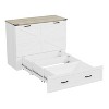 Polibi Fold-Out Murphy Cabinet Bed with Storage Drawer and Charging Station - 3 of 4