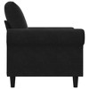 vidaXL Sofa Chair Black Velvet, Metal Single Durable Armchair - 4 of 4