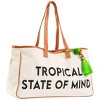 Magid Canvas Slogan Tote "TROPICAL STATE OF MIND" - 2 of 4