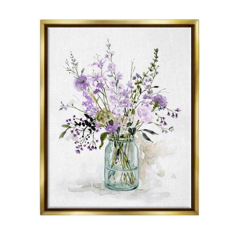 Stupell Purple Botanicals Flower Arrangement Framed Canvas, 1 of 7