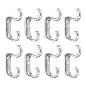 Unique Bargains Zinc Alloy Double Prong Retro Hanging Towel Backpack Clothes Scarf Keys Hat Mini Small Hooks - 1 of 4
