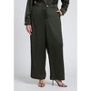 ELOQUII Women's Plus Size Satin Trouser - 3 of 4