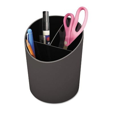 UNIVERSAL Recycled Big Pencil Cup Plastic 4 1/4 dia. x 5 3/4 Black 08108