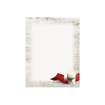 Great Papers! Holiday Stationery Birch Candle 8.5" x 11" 80/Pack (2017025)