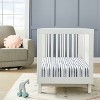 Polyester Rayon Jersey Fitted Crib Sheet - Cloud Island™ Navy Blue Vertical Stripe - 2 of 4