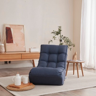 PAGED Bean Bag Chair, Stylish Bean Bag Lounger with Armless Design and Elegant Button Detailing, Floor Chair for Living Room