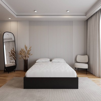 Black Full Captain's Bed with Storage Drawers