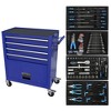 Maggift Tool Boxes, Portable Rolling Tool Chest with 4 small and a large drawers, Wheels, Metal Closure for, Garage, Blue, 24.2"*12.9"*26" - 3 of 4
