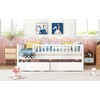 NicBex Twin Size Daybed, Wooden Day Bed with 2 Drawers, Sofa Bed Frame with Fence Guardrails - 3 of 4