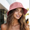 Dalix Lil Peace Sign Cotton Embroidered Cotton Cap Outdoor Bucket Hat Womens - 4 of 4