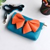 Slickblue Women’s Faux Leather Handbag, Oval Handle, Crossbody Clutch, Colorblock Look, 5 Colors, 7.8" - 3 of 4